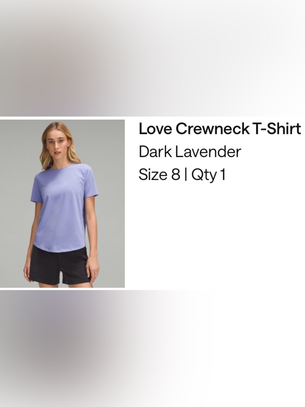 Lululemon Love Dark Lavender Crewneck Tee - Women